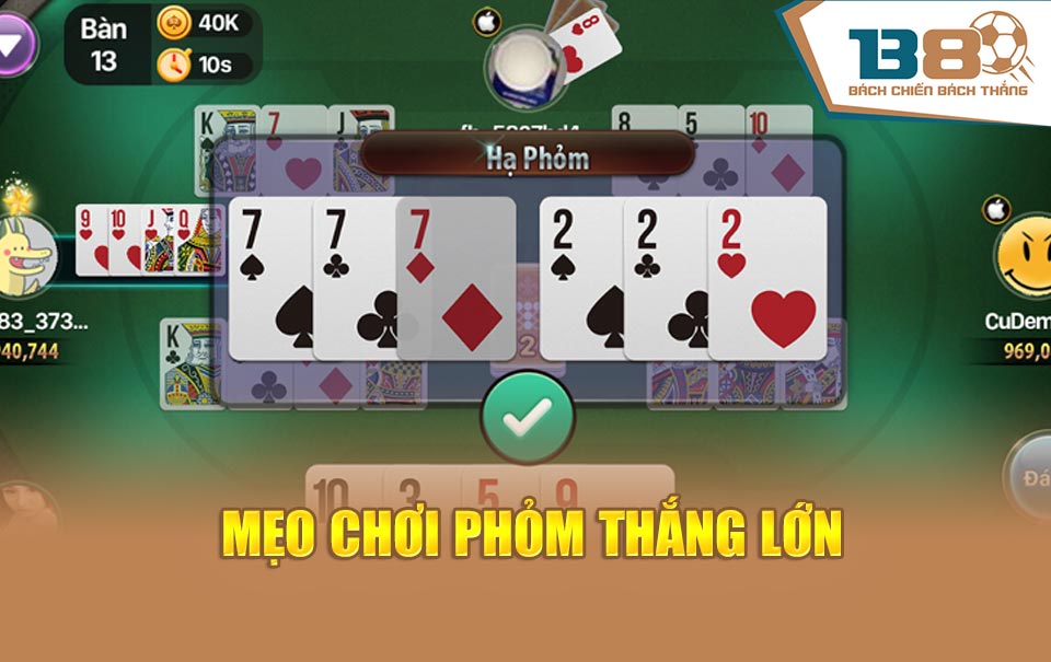 Mẹo chơi Phỏm thắng lớn