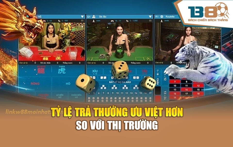 Tỷ lệ trả thưởng ưu việt hơn so với thị trường